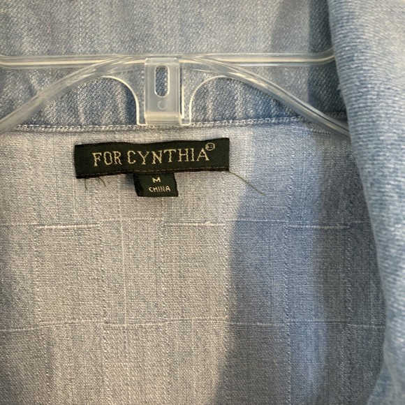 For Cynthia Denim Fringe Vest - Medium Eyelash Shaggy Hippie Boho Western Funky - Picture 5 of 13